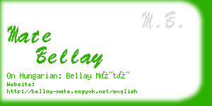 mate bellay business card